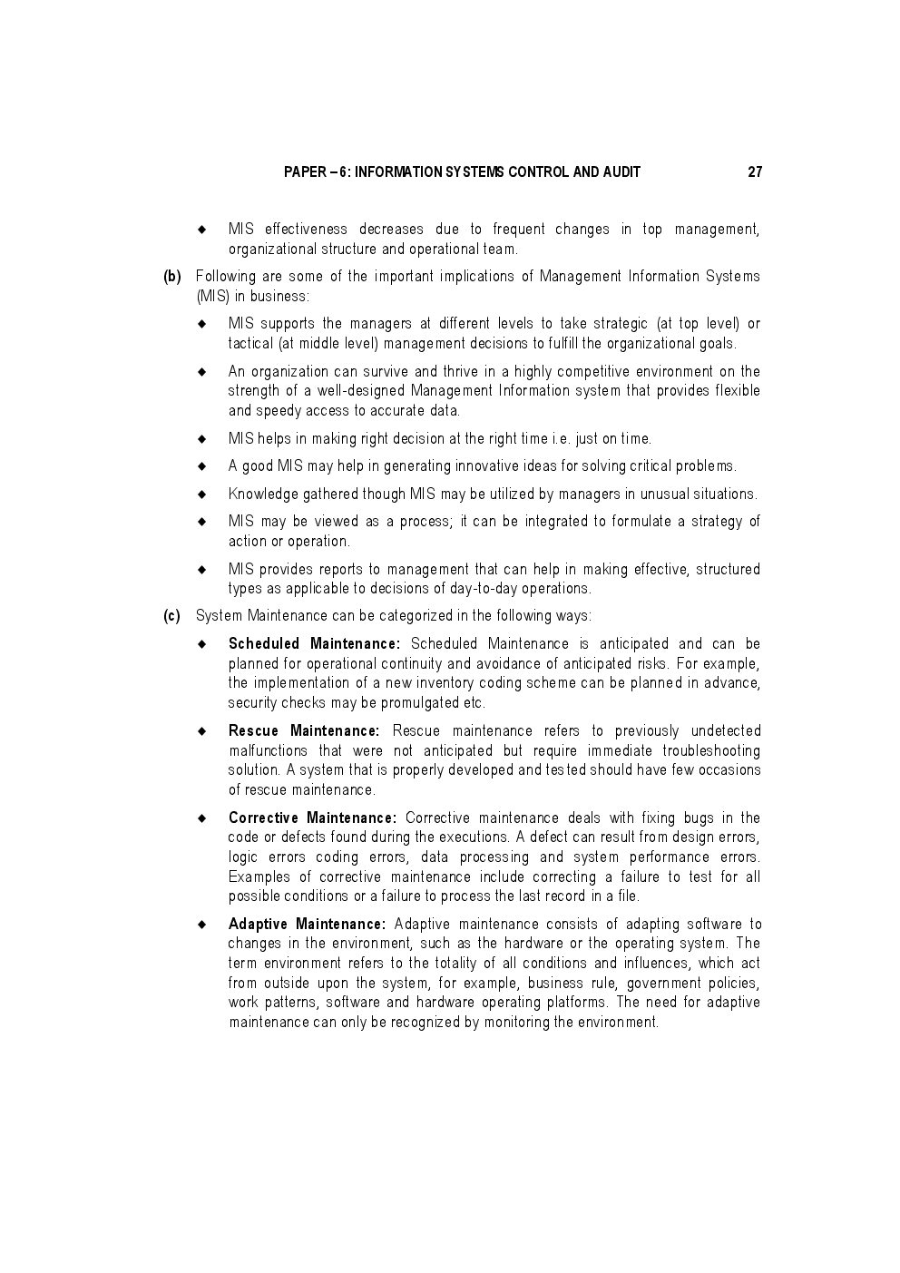 CA Final For Information Systems Control And Audit Previous Year Paper Question With Answer 2018 - Page 3