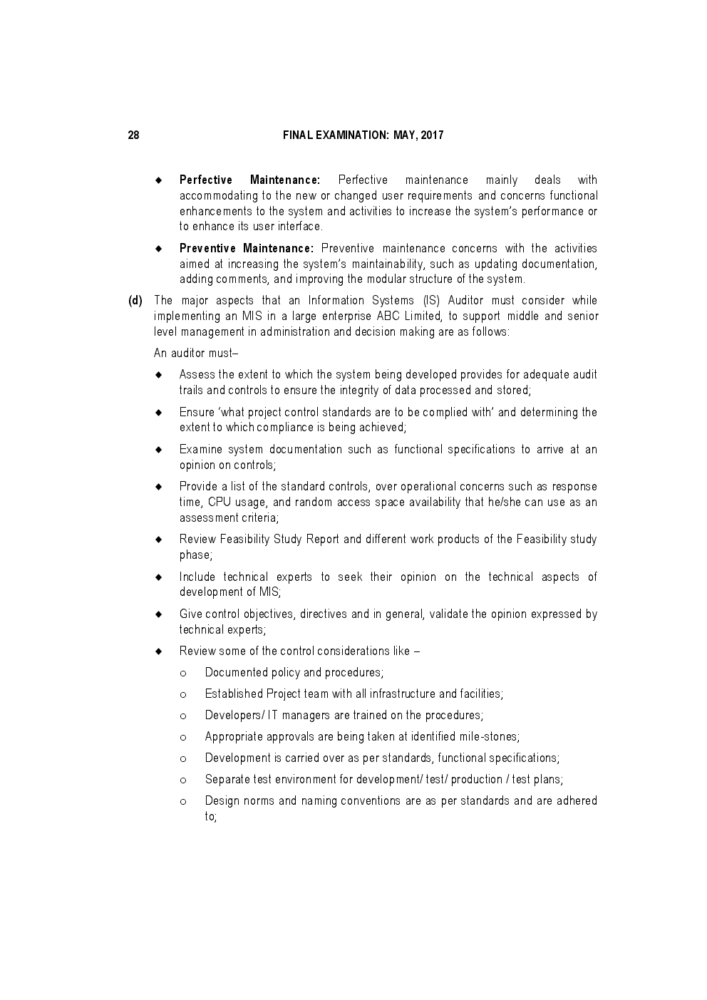 CA Final For Information Systems Control And Audit Previous Year Paper Question With Answer 2018 - Page 4