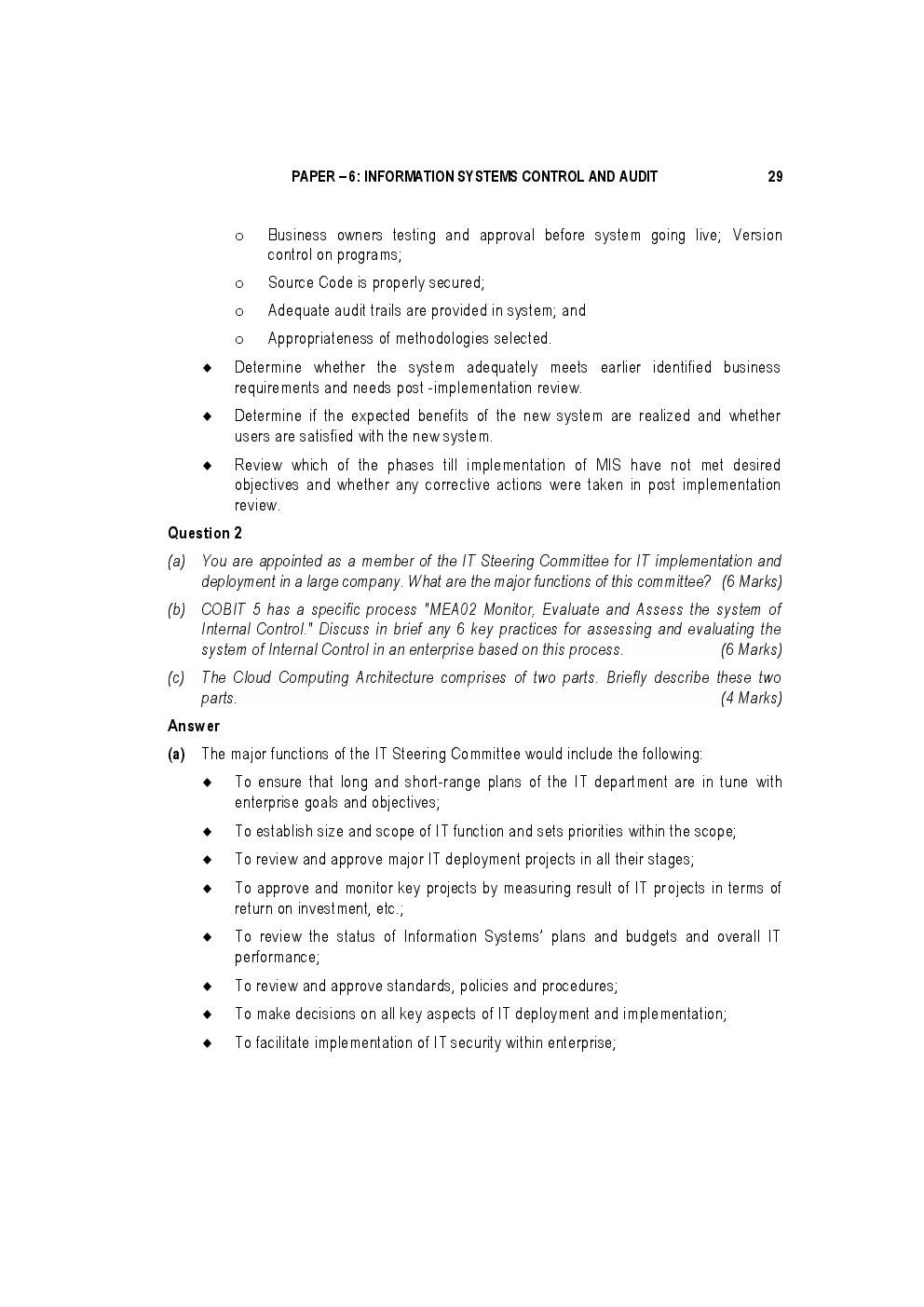 CA Final For Information Systems Control And Audit Previous Year Paper Question With Answer 2018 - Page 5