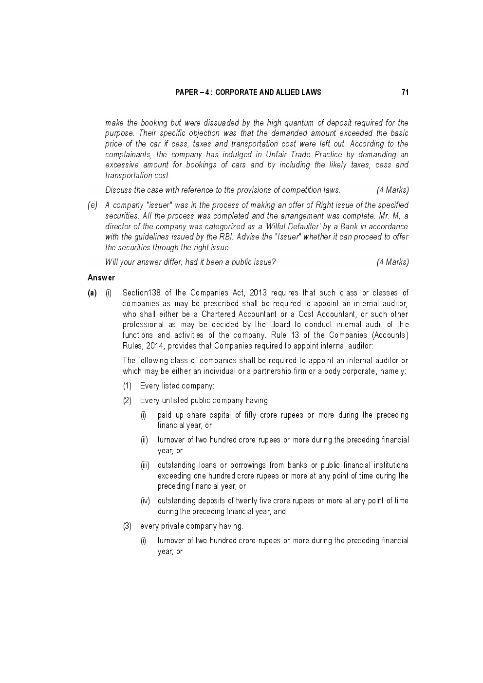 CA Final For Corporate And Allied Laws Previous Year Paper Question With Answer 2018 - Page 3