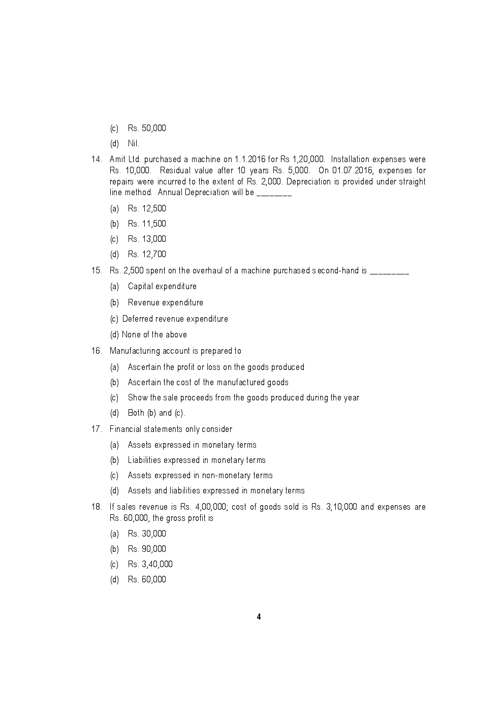 CPT December 2016 Previous Year Paper Question With Answer Series-I - Page 5