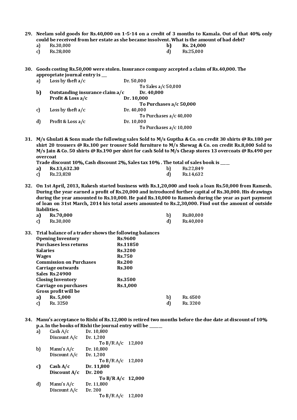 CPT December 2014 Previous Year Paper Question With Answer English - Page 5