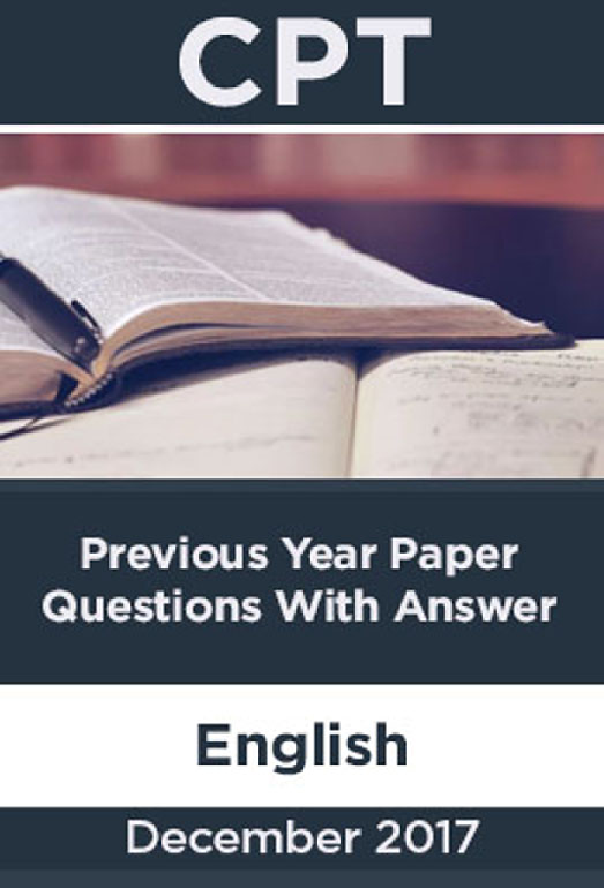 CPT December 2017 Previous Year Paper Question With Answer English - Page 1