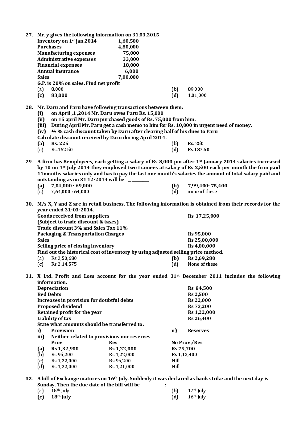 CPT June 2015 Previous Year Paper Question With Answer English - Page 5