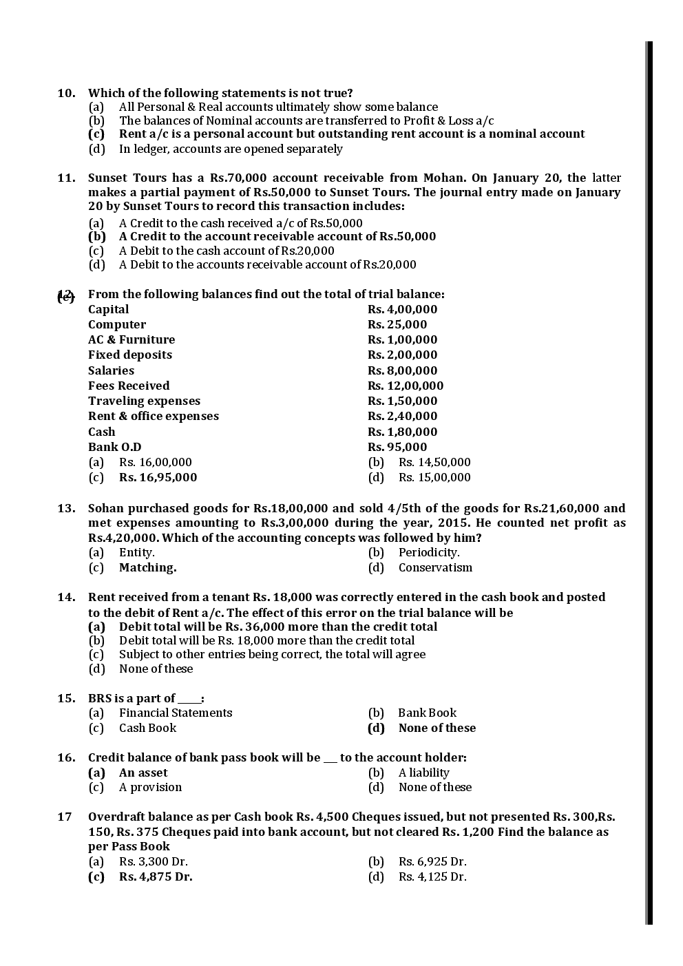 CPT June 2016  Previous Year Paper Question With Answer English - Page 3