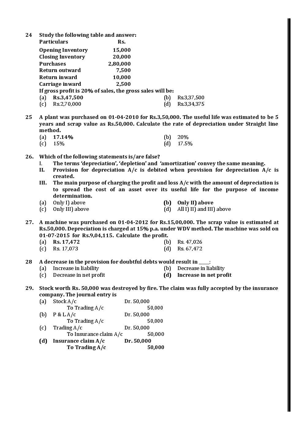 CPT June 2016  Previous Year Paper Question With Answer English - Page 5