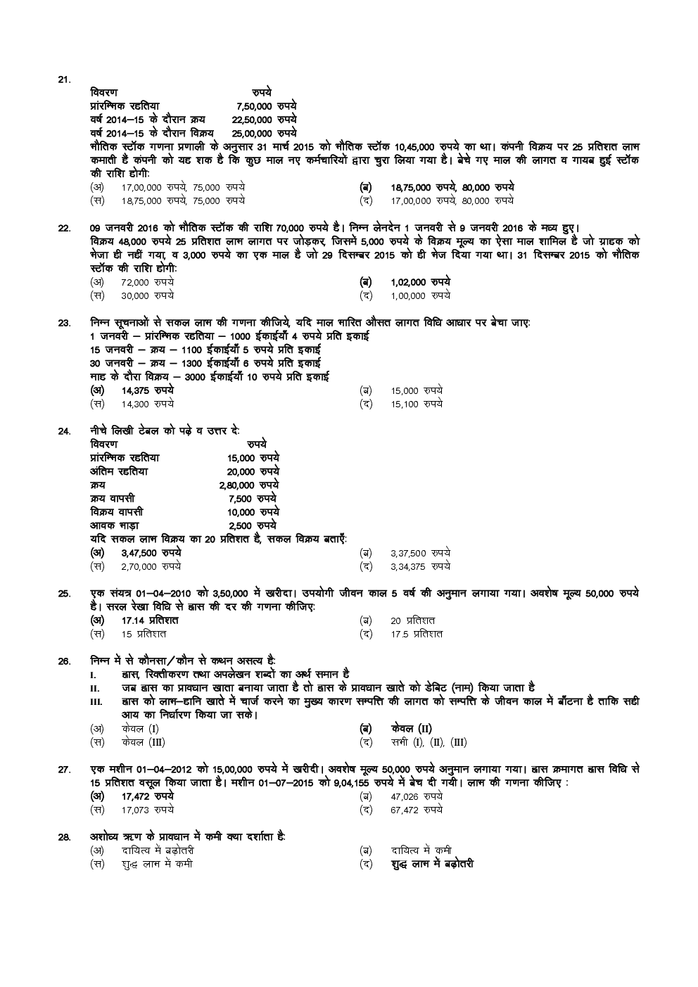 CPT June 2016 Previous Year Paper Question With Answer Hindi - Page 4