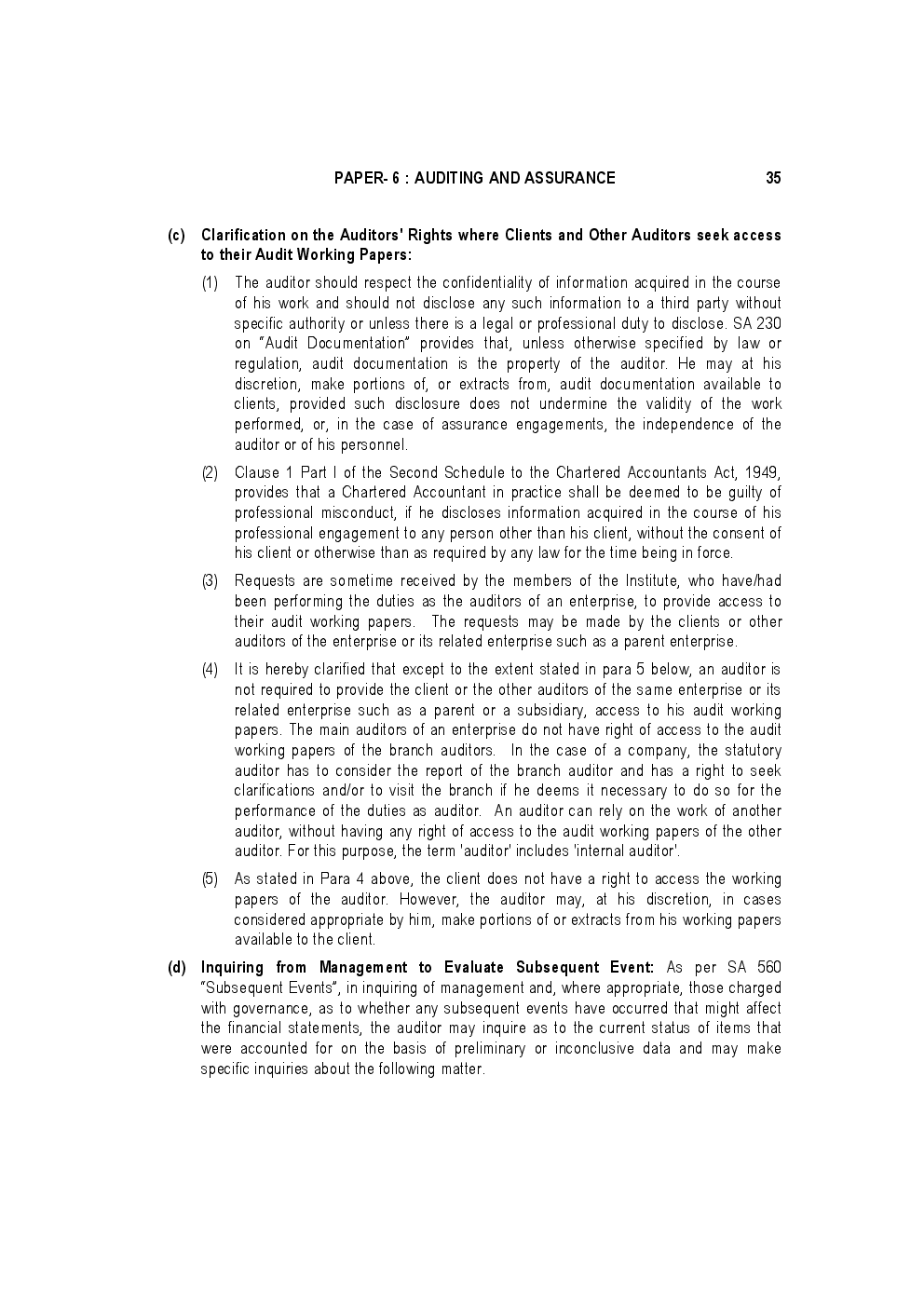 CA IPCC For Auditing And Assurance November 2017 Previous Year Paper Question With Answer - Page 4