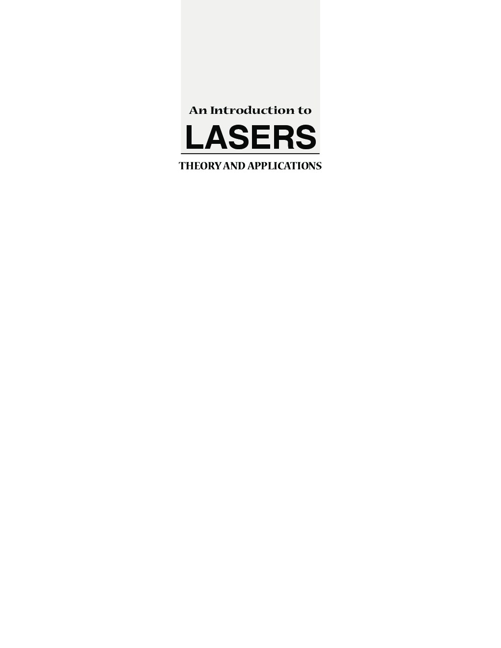 Download An Introduction To Laser - Theory And Applications PDF Online 2020