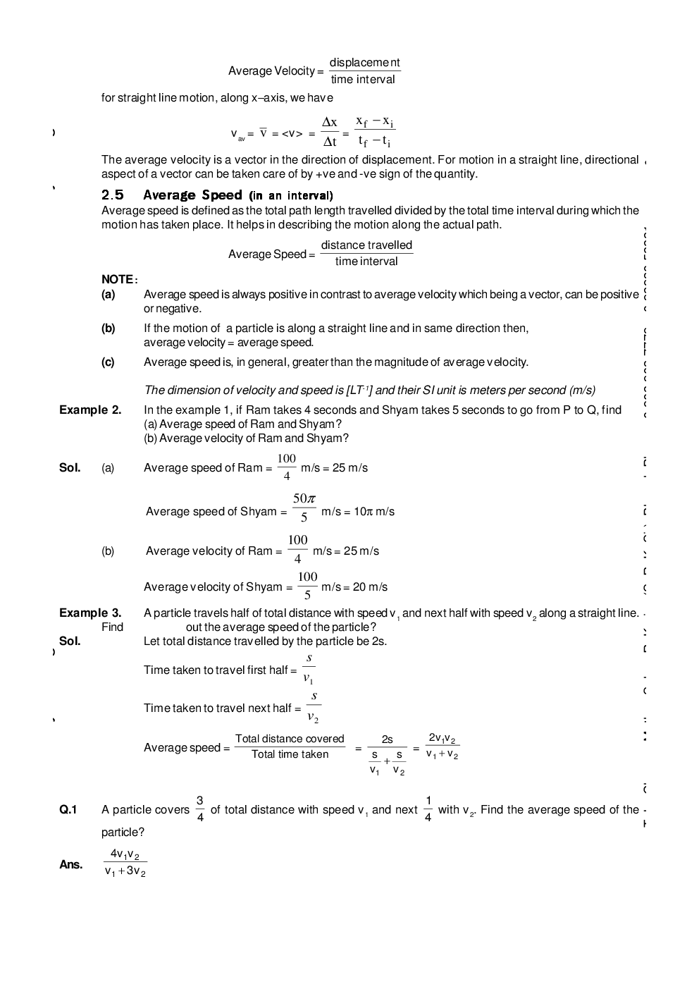 Rectilinear Motion & Vectors - Page 3