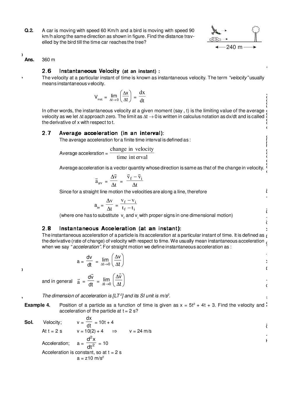 Rectilinear Motion & Vectors - Page 4