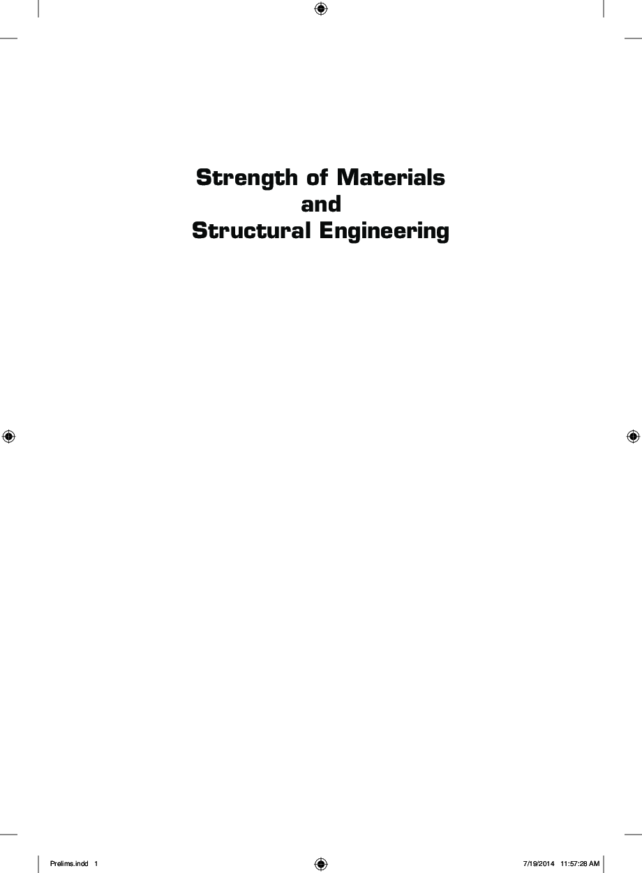 Download MG University, Kottayam Strength Of Materials And Structural Engineering PDF Online by