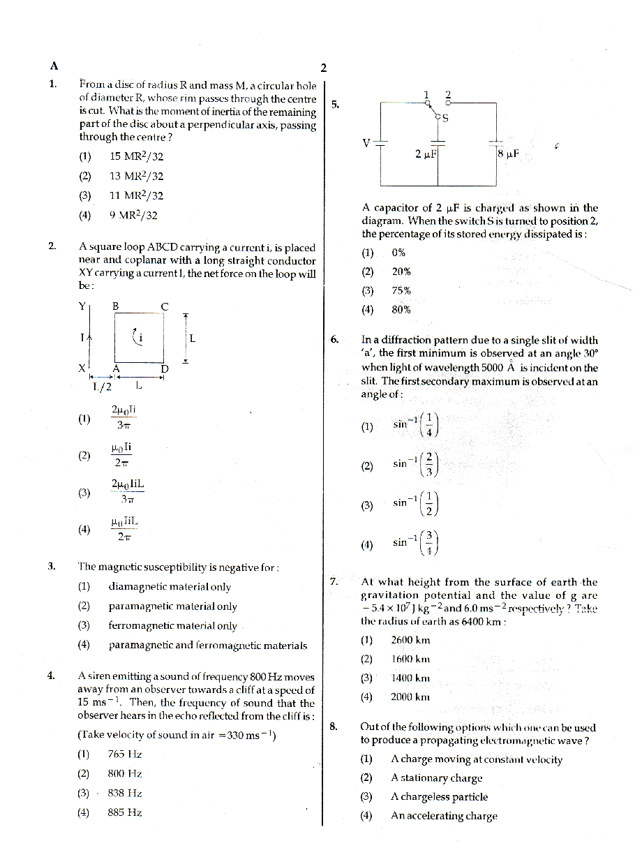 NEET Sample Papers With Answers 2018 Set 1 - Page 2