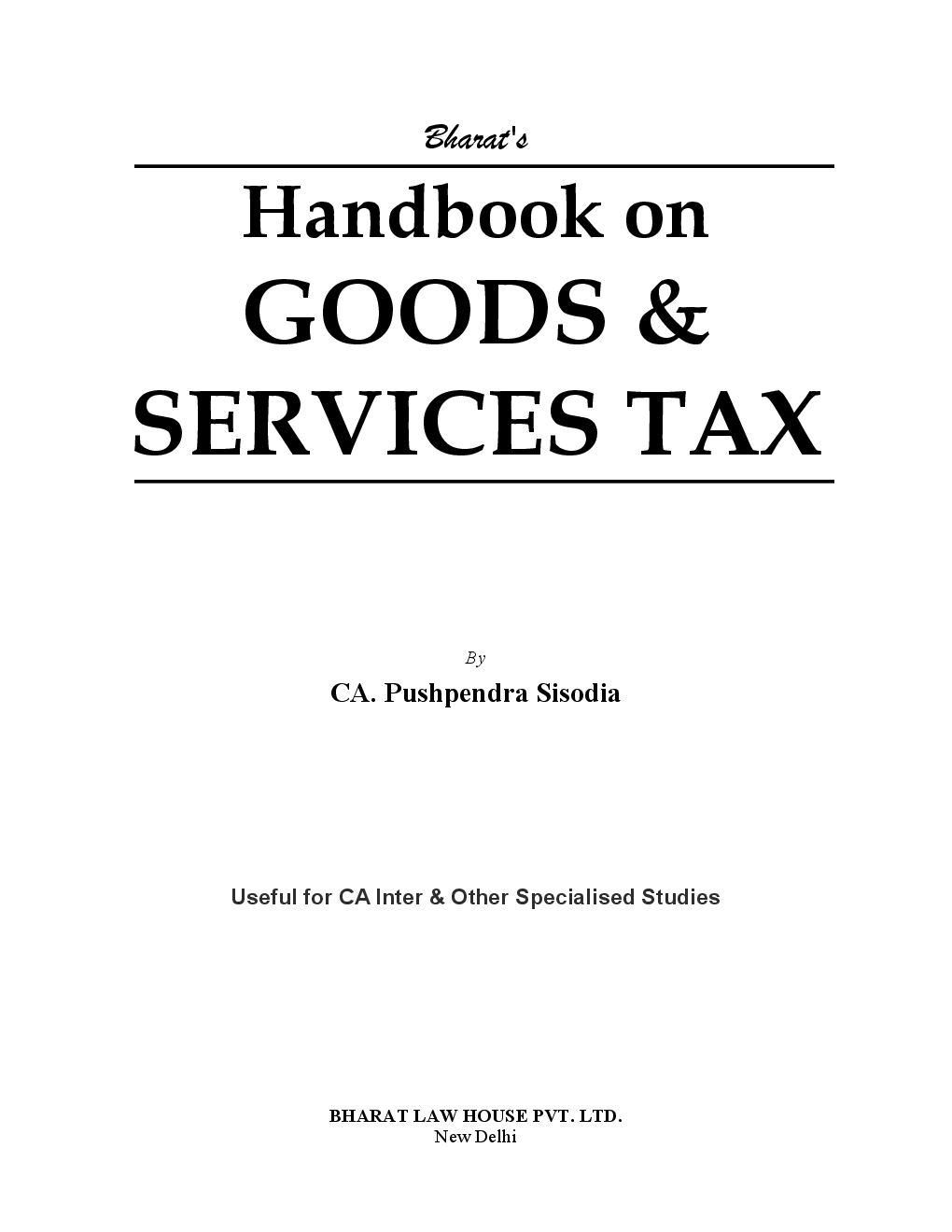 Handbook On Goods & Services Tax (GST) For CA Inter / IPCC - Page 4