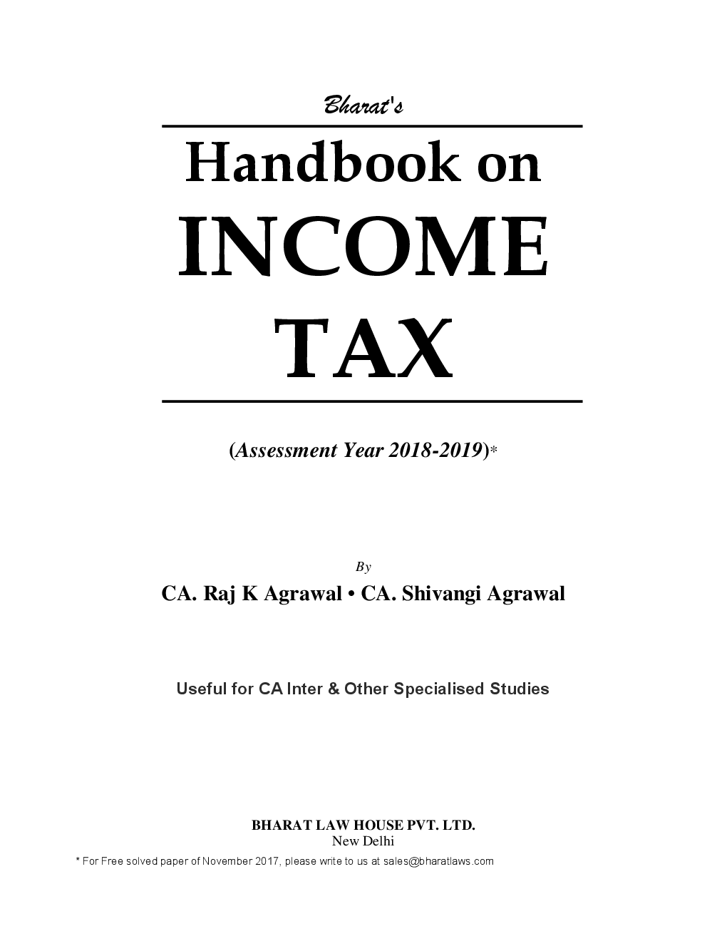 Handbook On Income Tax For CA Inter / IPCC - Page 4