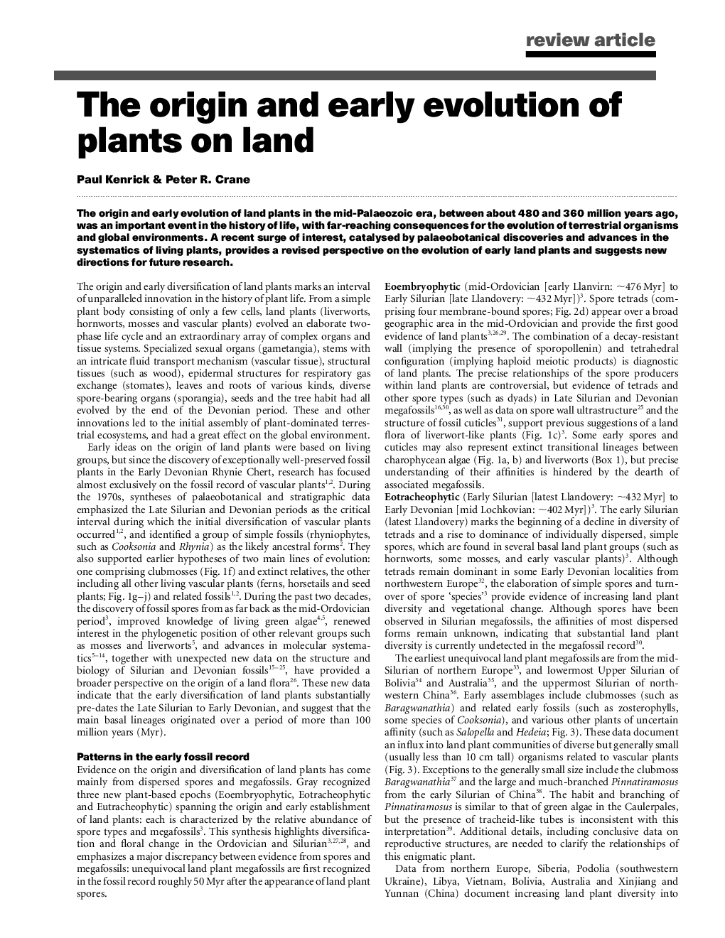 Evolution Of The Plants On Land - Page 2