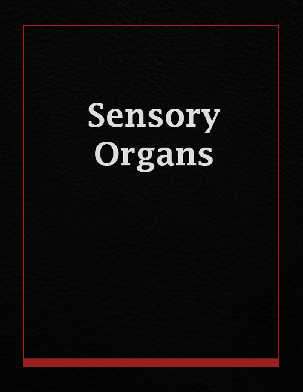 sensory Organs  - Page 1