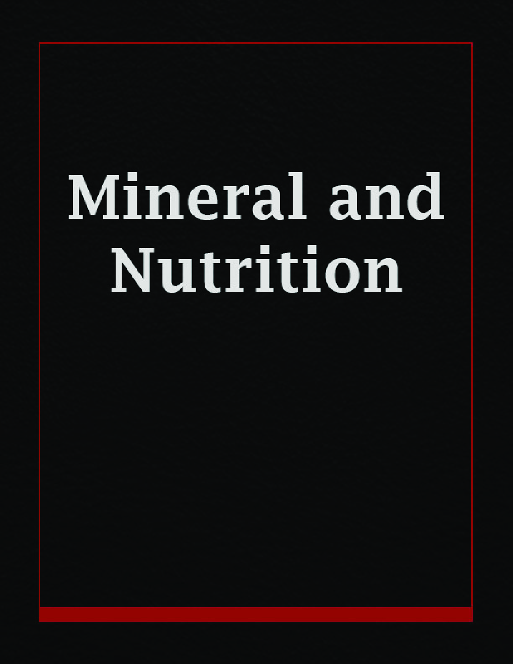 Mineral and Nutrition  - Page 1