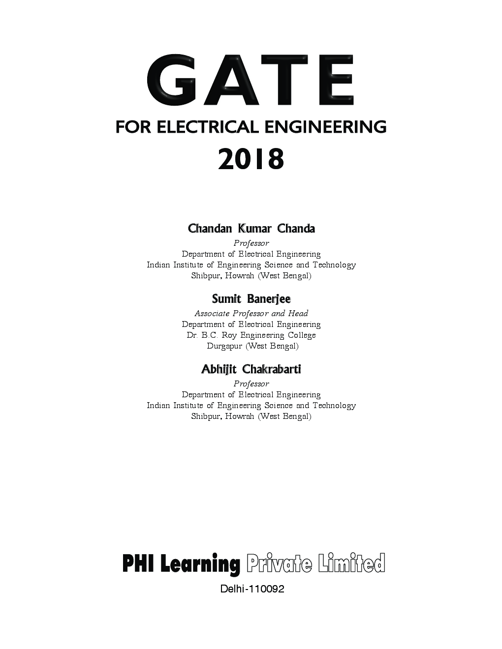 Download GATE Electrical Engineering PDF Online 2020 by Chandan Kumar Chanda
