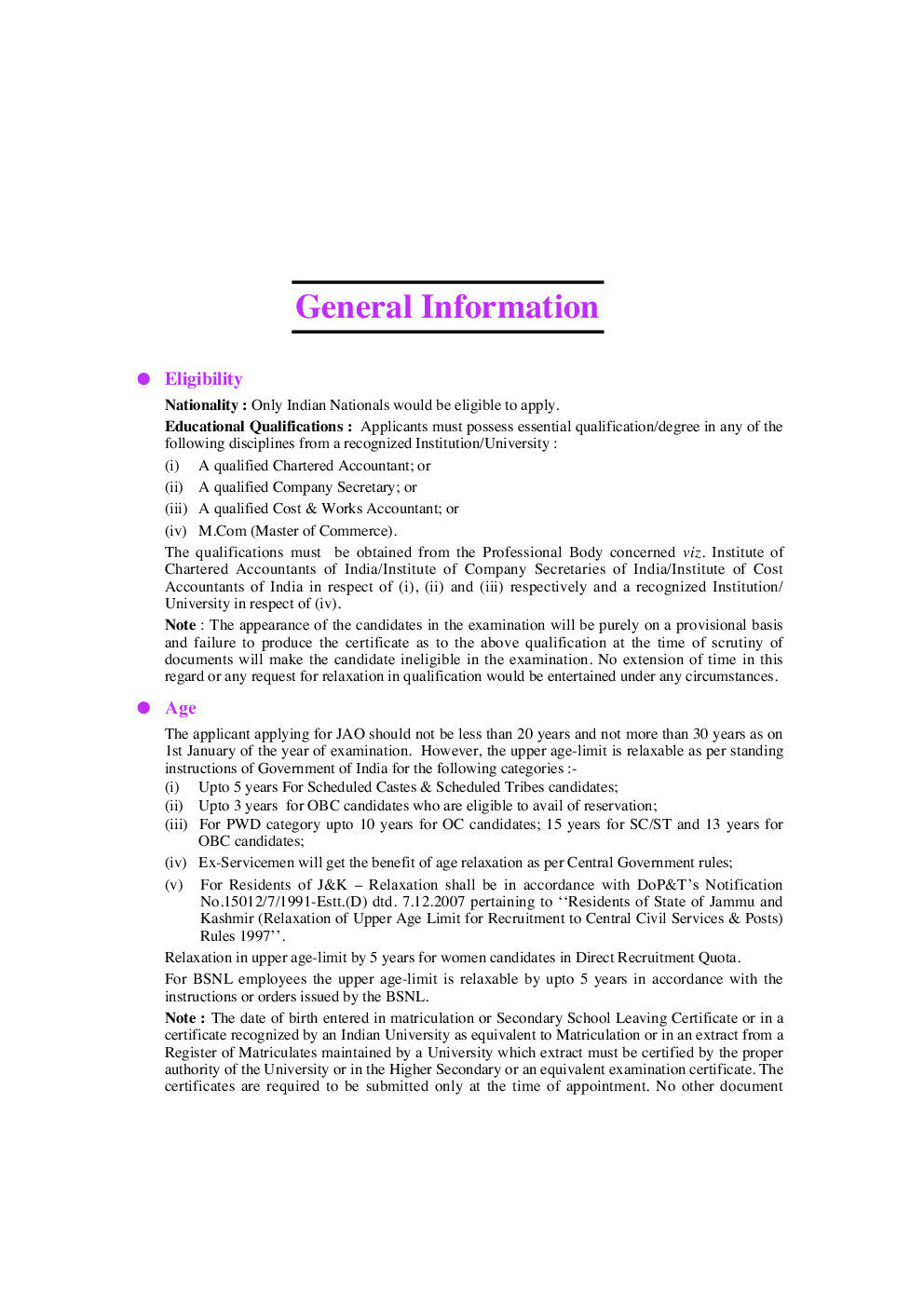 BSNL Junior Accounts Officers Examination - Page 5