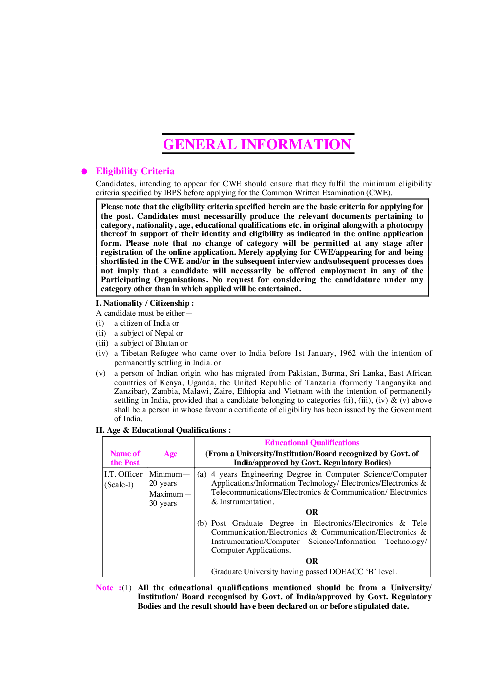 Bank Specialist Officers (I.T.) Common Written Exam - Page 5