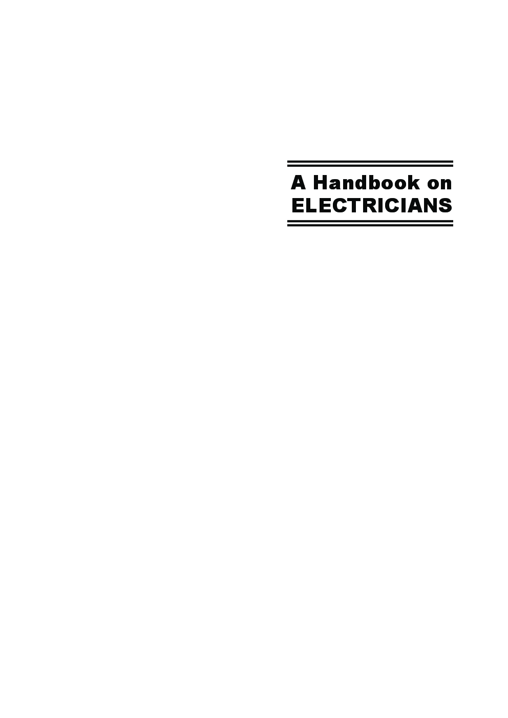 A Handbook On Electricians [For Railway & Other Engineering (Diploma) Competitive Examinations] - Page 5