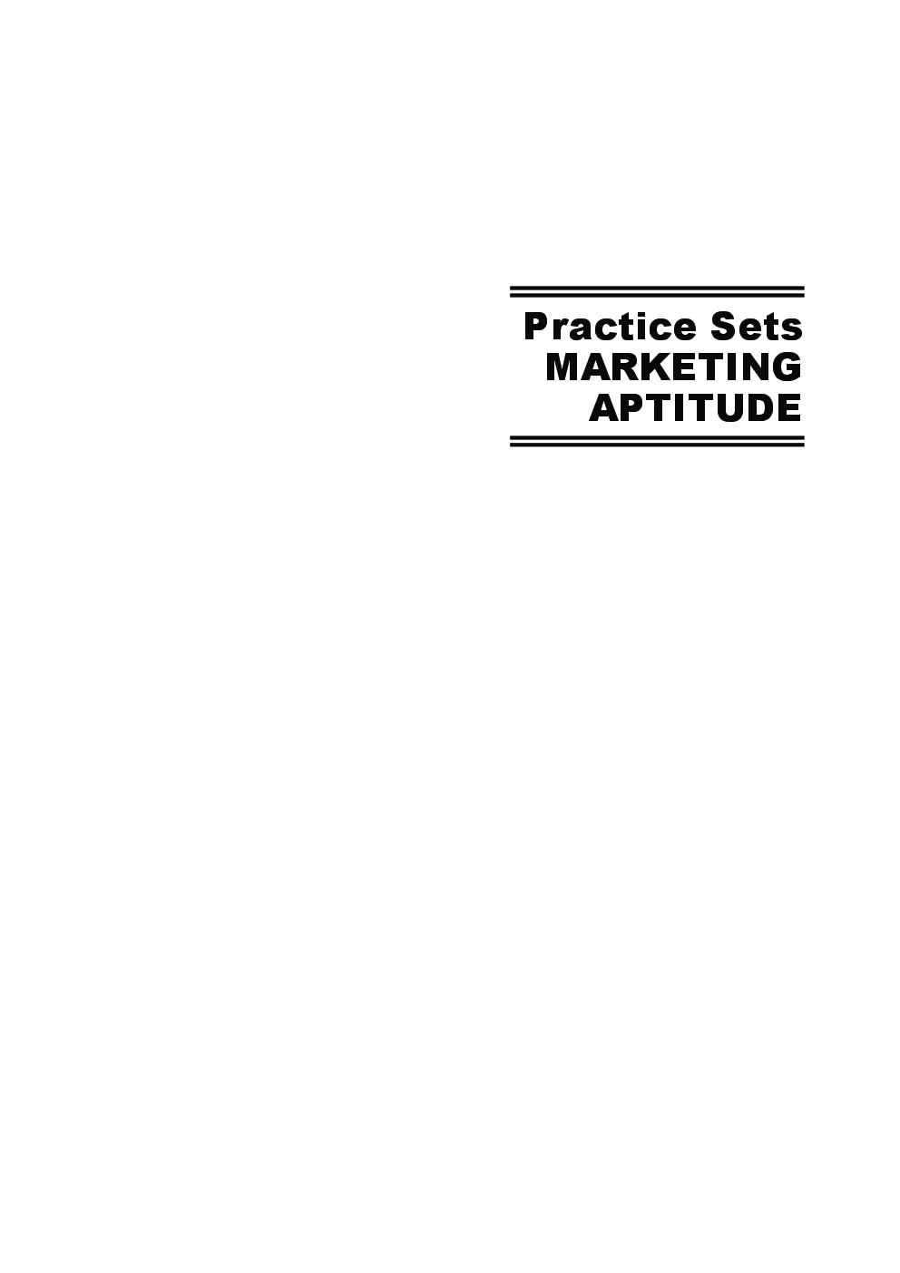 Practice Sets Marketing Aptitude (Useful For Bank Examinations) - Page 5