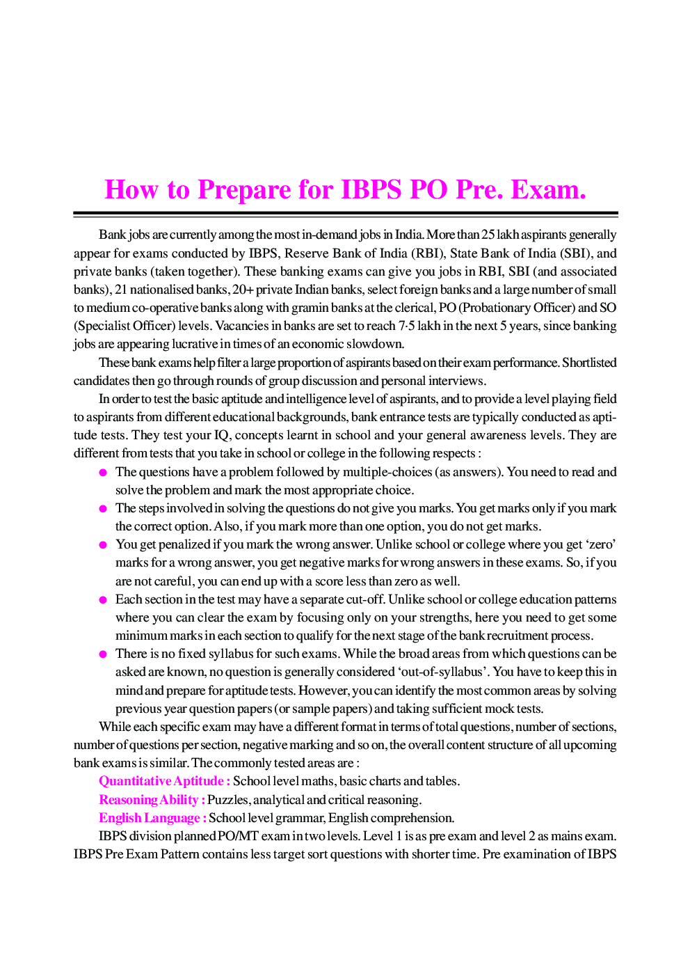 Practice Sets Bank Probationary Officers/Management Trainees Common Written Preliminary Exam - Page 5