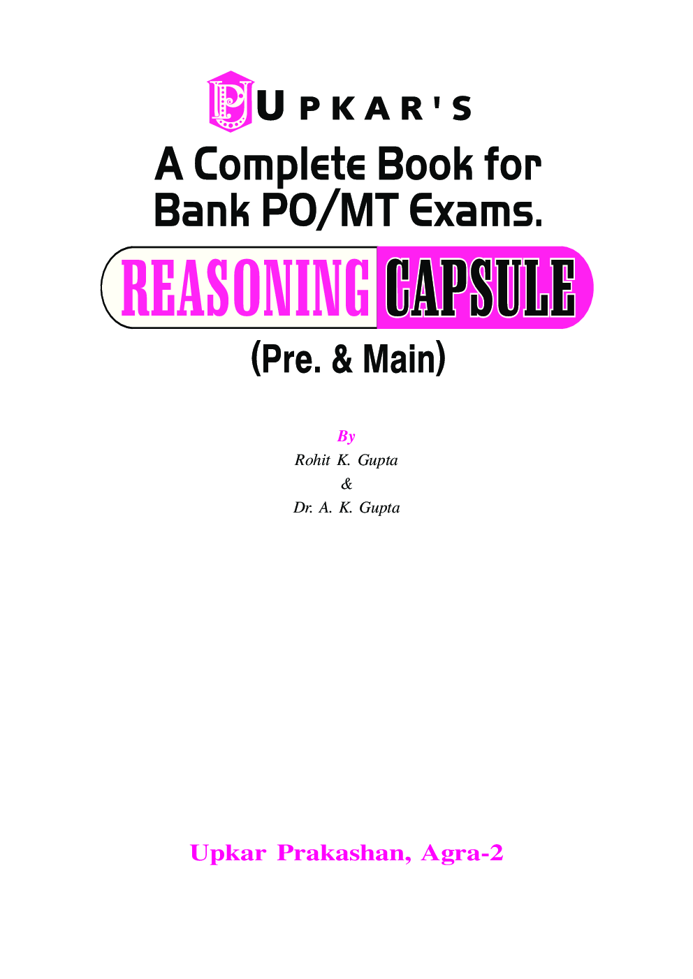 A Complete Book For Bank PO/MT Exams Reasoning Capsule (Pre & Main) - Page 2