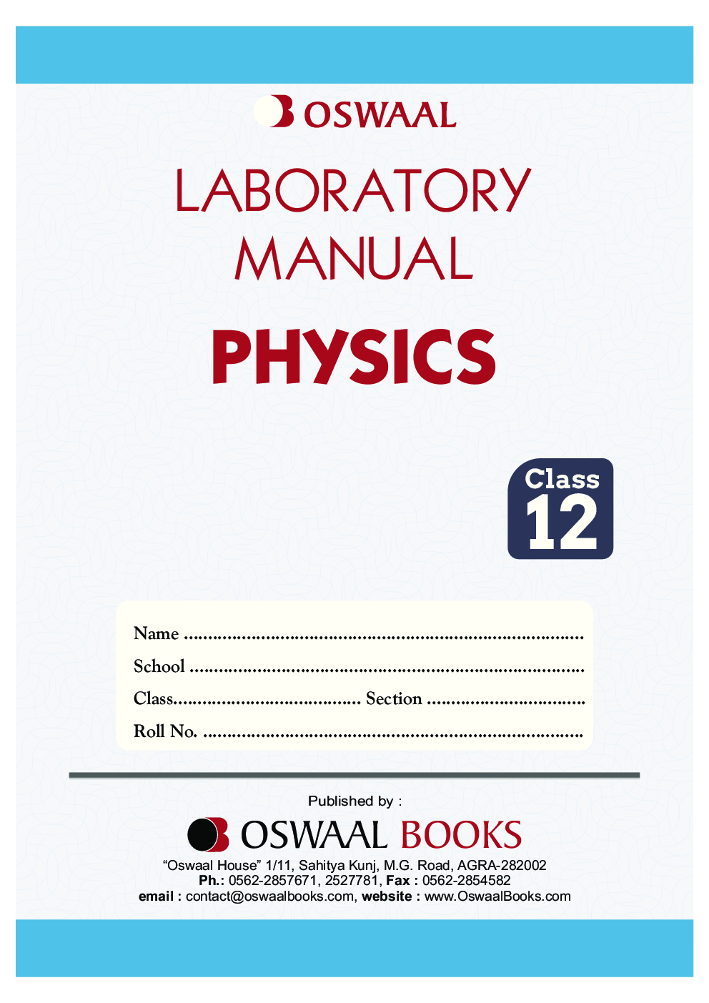 Download Oswaal CBSE Class 12 Physics Laboratory Manual For 2019 Exam