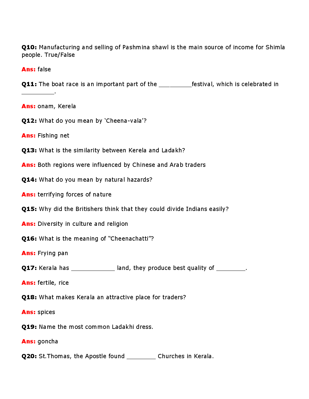 Value  Based Questions Civics  For Class -VI - Page 3