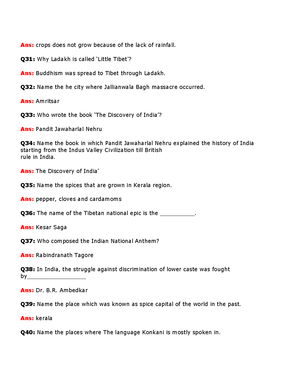 Value  Based Questions Civics  For Class -VI - Page 5