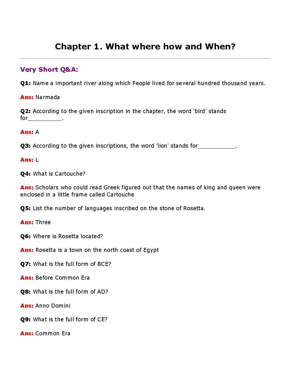 Value  Based  Questions  History  For  Class -VI - Page 2