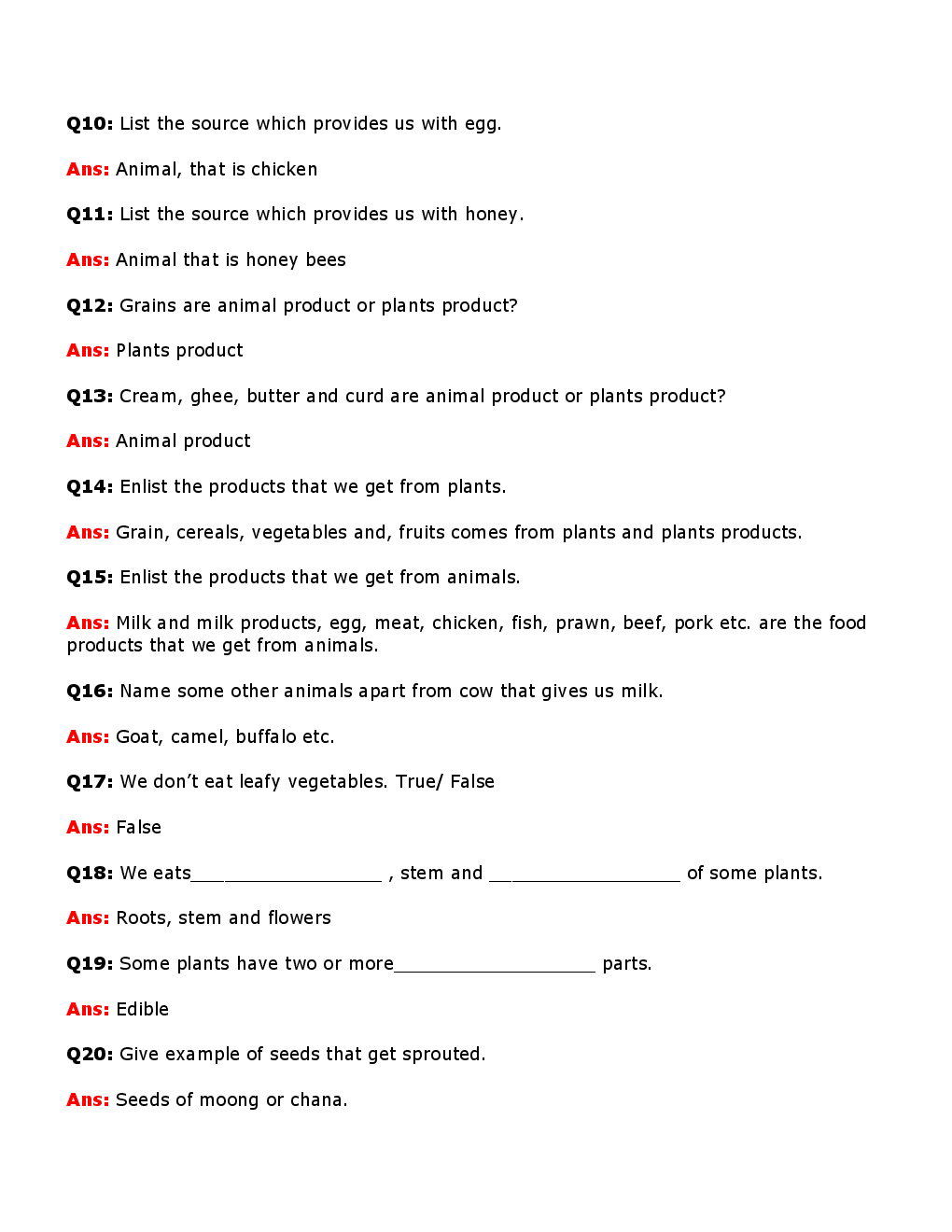 Value  Based  Questions  Science  For  Class -VI - Page 3