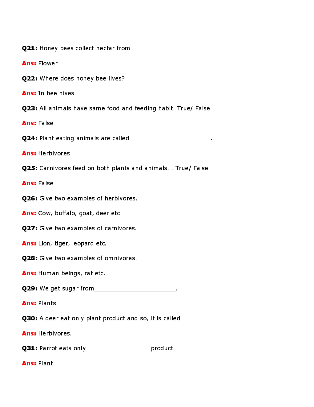 Value  Based  Questions  Science  For  Class -VI - Page 4