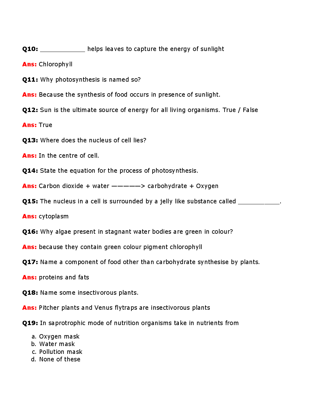 Value Based Questions Science For Class - VII - Page 3