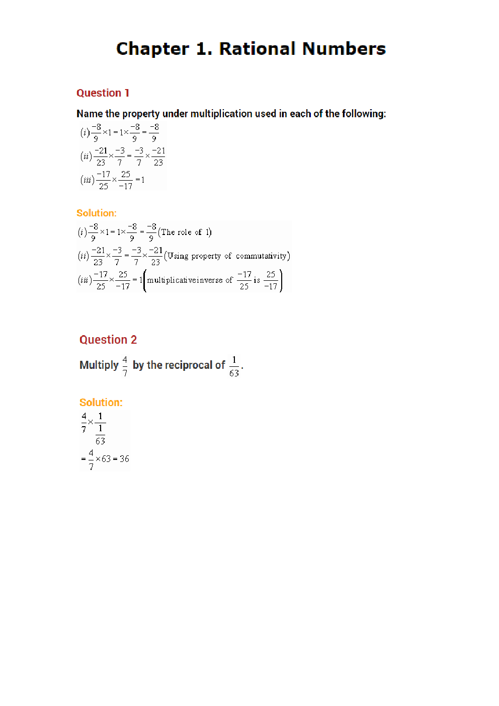 Value Based Questions Math’s For Class - VIII - Page 2