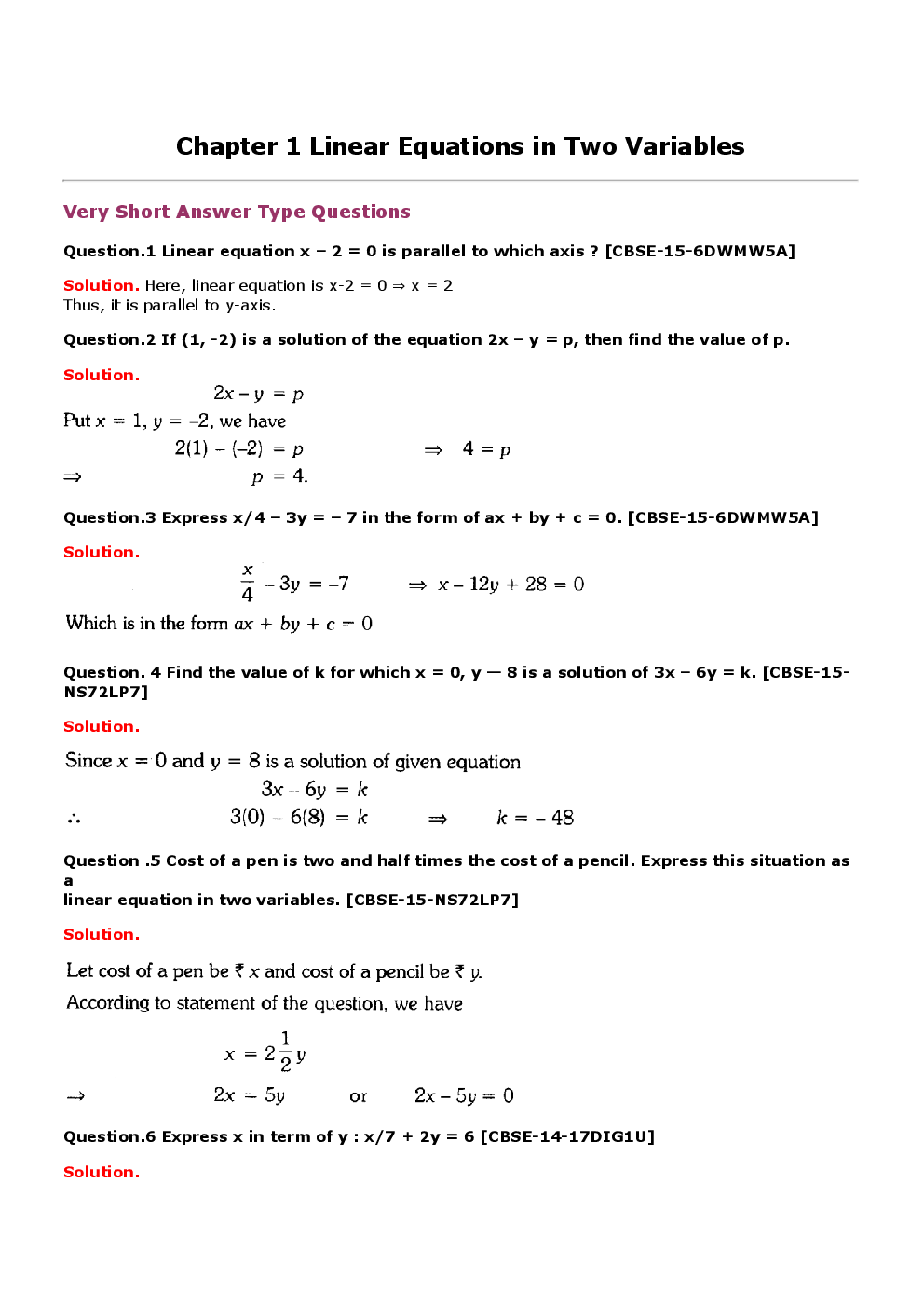 Value  Based  Questions  Math’s  For  Class -IX - Page 2