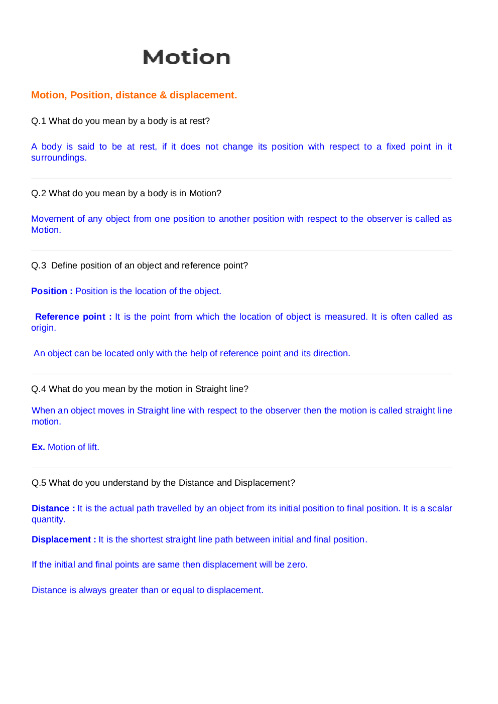Value  Based  Questions  Science  For  Class -IX - Page 2