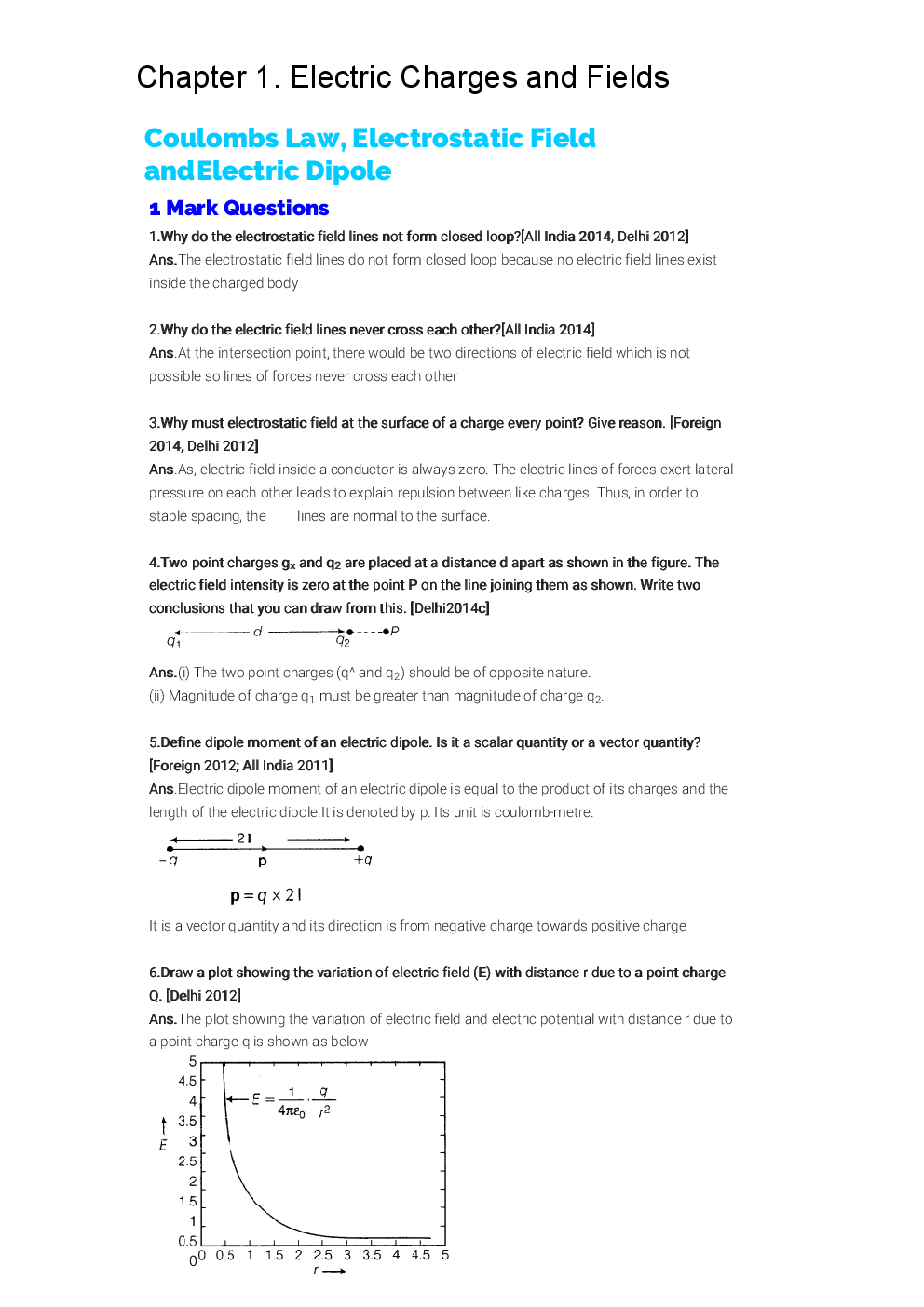 Value  Based  Questions Physics  For  Class -XII - Page 2