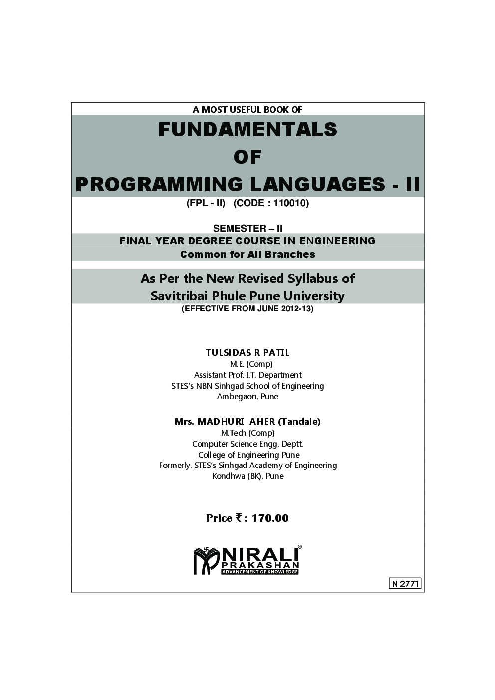 Fundamentals Of Programming Languages – II - Page 2