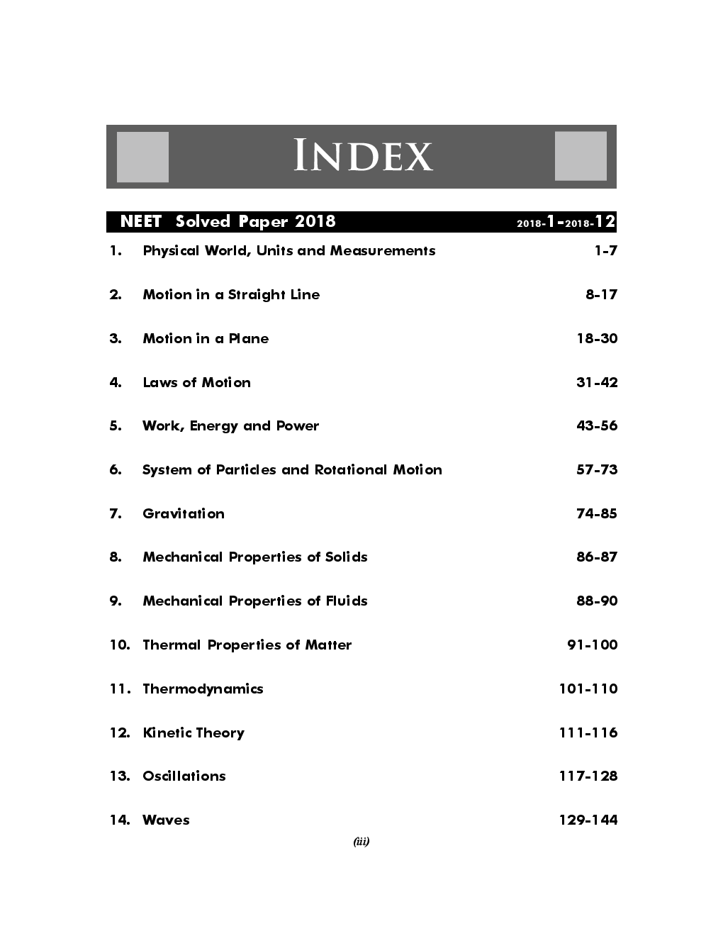 31 Years NEET Chapterwise & Topicwise Solved Papers For Class - XI & XII Physics (2018 - 1988) - Page 4