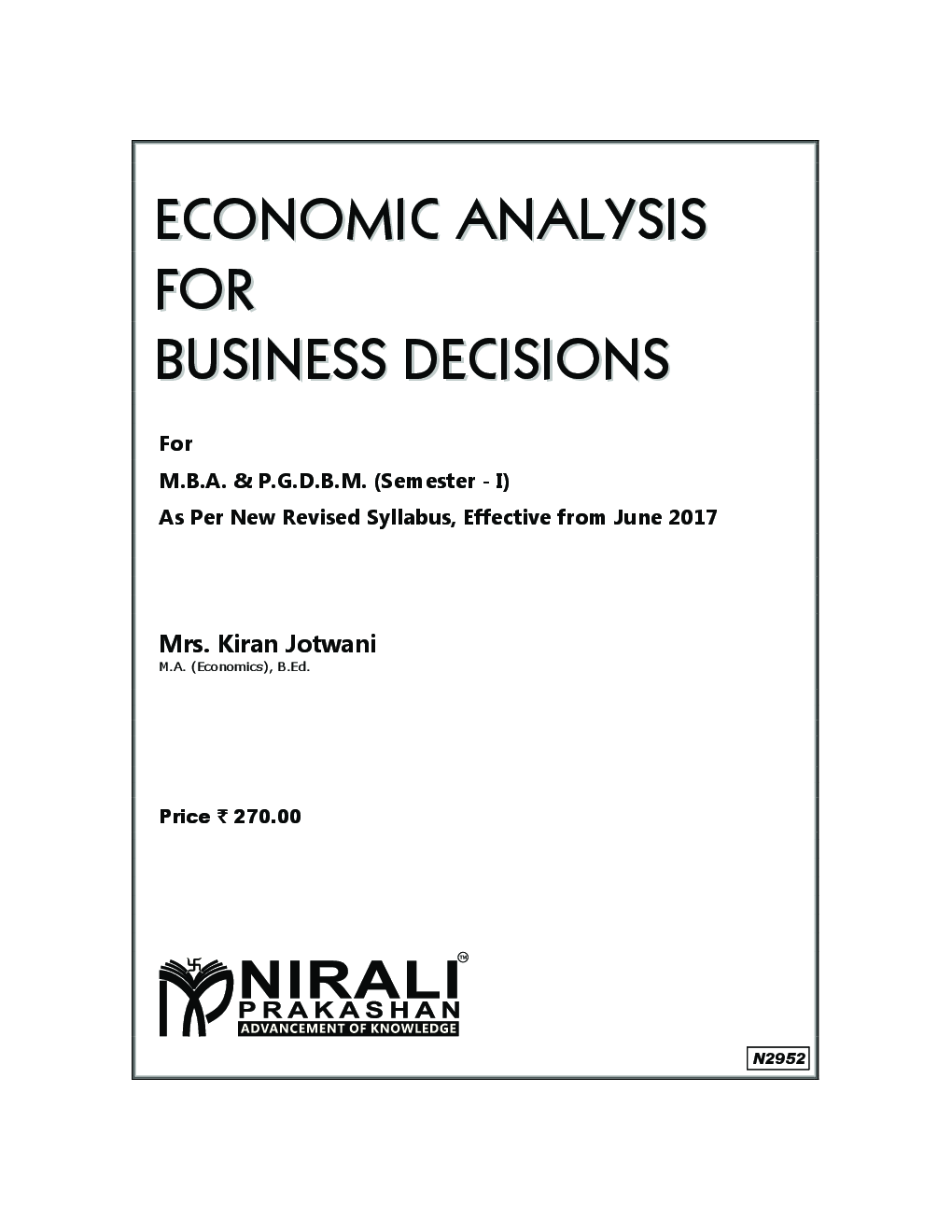 Economic Analysis For Business Decisions - Page 2