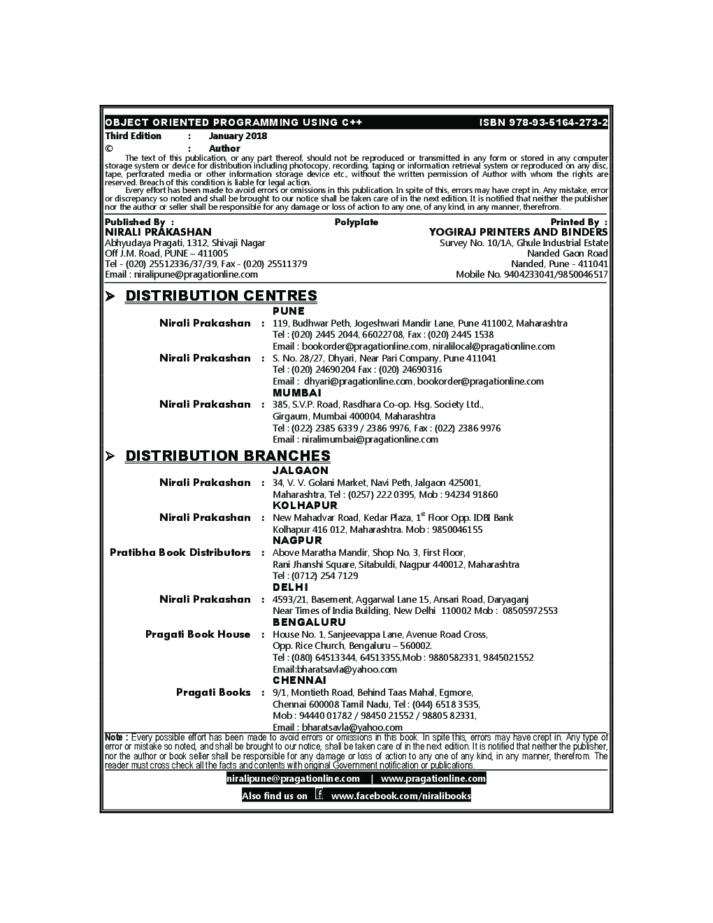 Object Oriented Programming Using C++ - Page 3