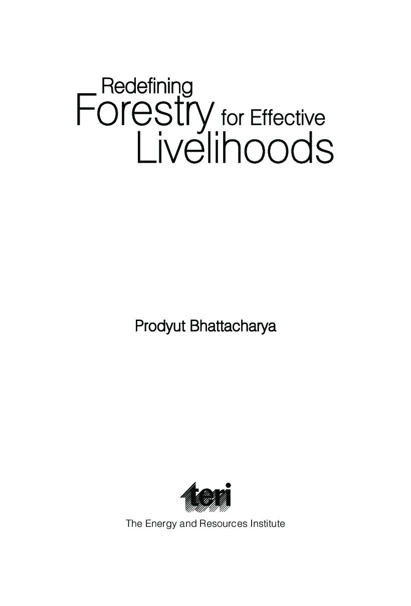 Redefining Forestry For Effective Livelihoods - Page 3