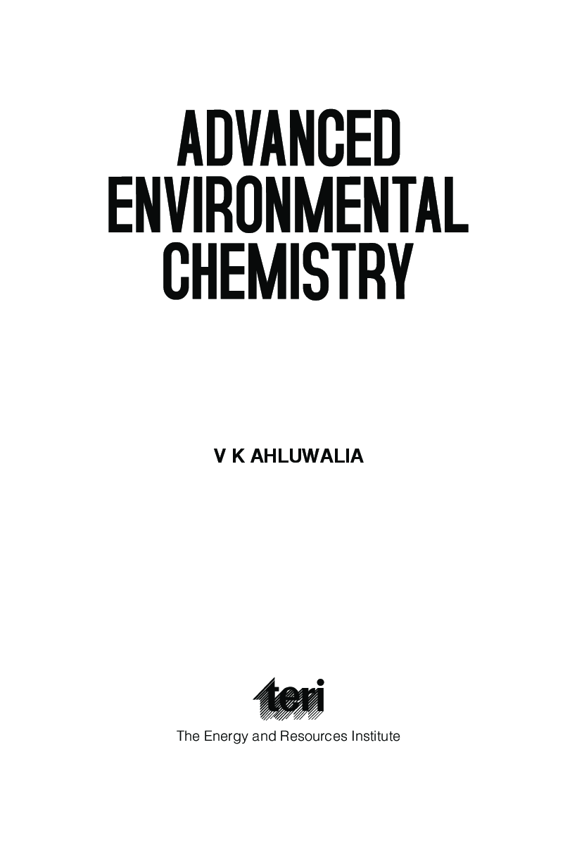 Advanced Environmental Chemistry - Page 4