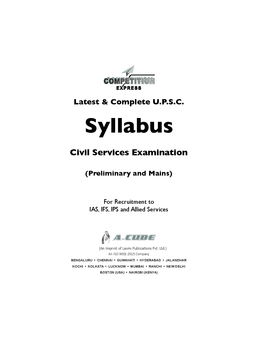 UPSC Syllabus Civil Services Examination (Preliminary And Mains) - Page 3