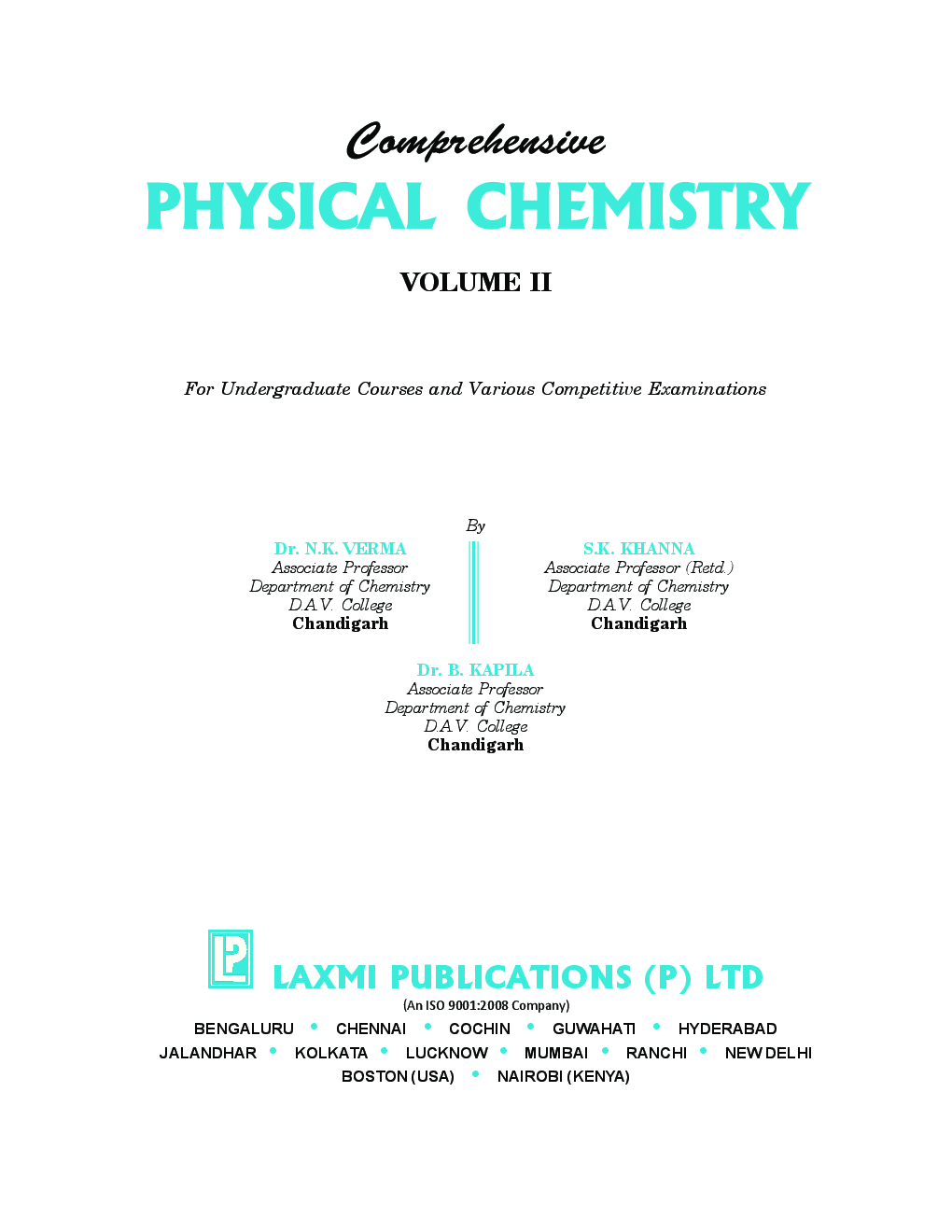 Comprehensive Physical Chemistry Vol - II - Page 5