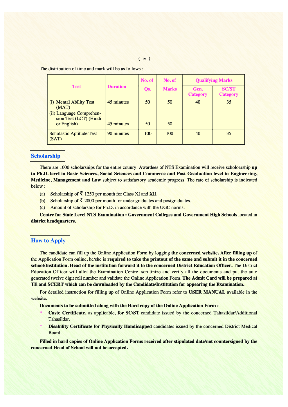 National Talent Search Exam. (For Class X) 2019 - Page 5