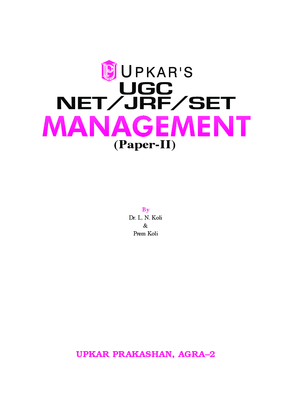 UGC-NET /JRF /SET Management (Papers-II) - Page 2
